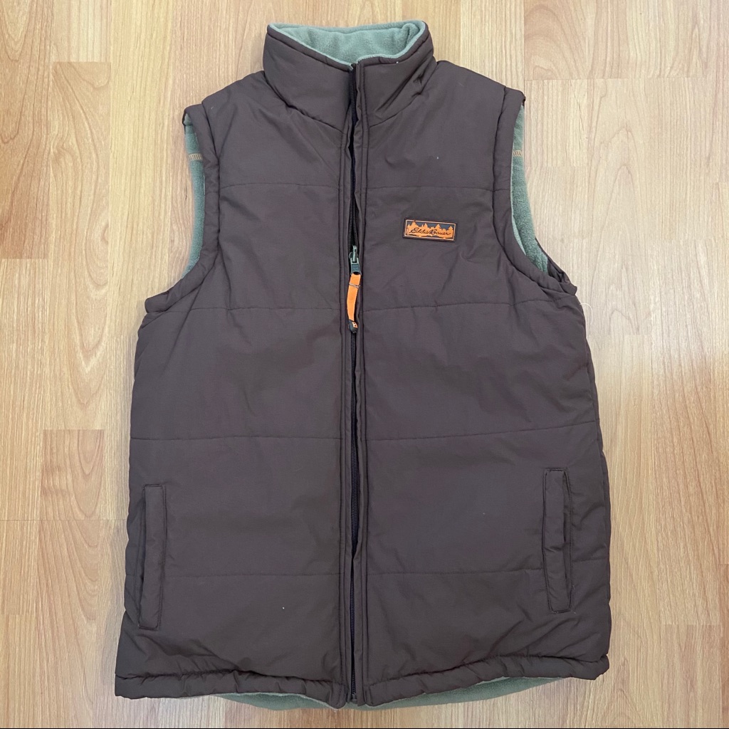Vtg Eddie Bauer Men’s Reversible Logo Vest Xs